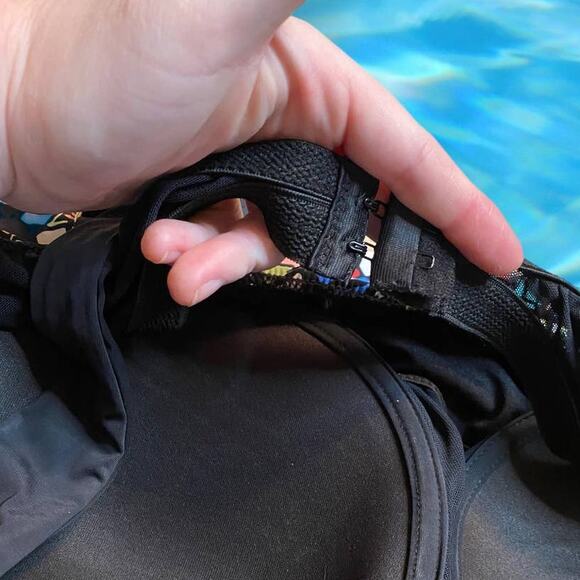 Athena Tankini Swim Top Multicolor Mosaic Built in Bra Size 38 B - Picture 4 of 8